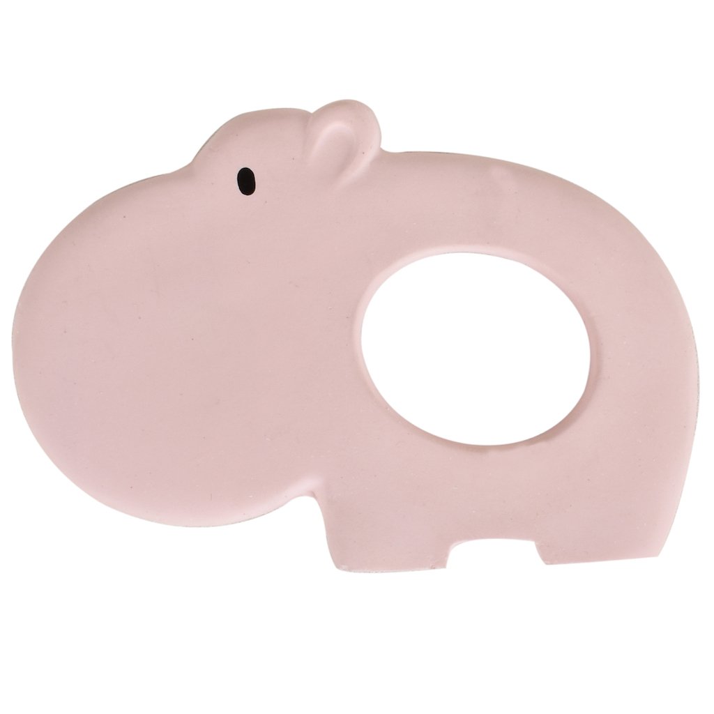 Hippo - Natural Rubber Baby Teether - Tikiri Toys