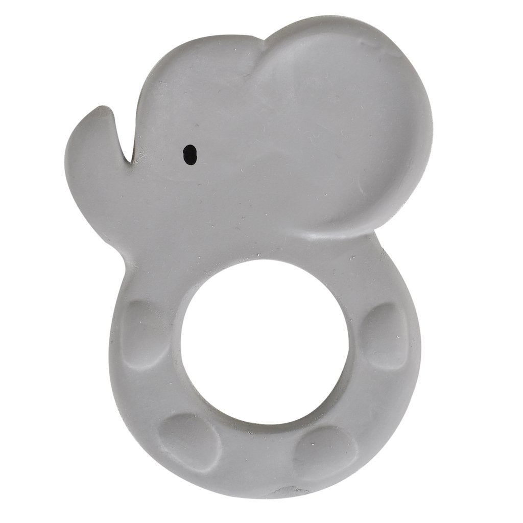 Elephant - Natural Rubber Baby Teether - Tikiri Toys