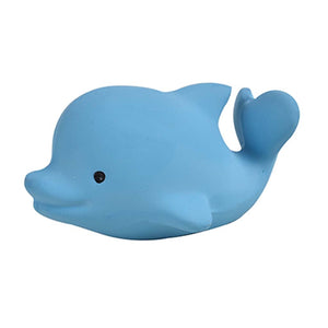 Dolphin - Natural Rubber Baby Rattle & Bath Toy - Tikiri Toys