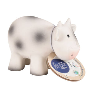 Cow - Natural Rubber Baby Rattle & Bath Toy - Tikiri Toys