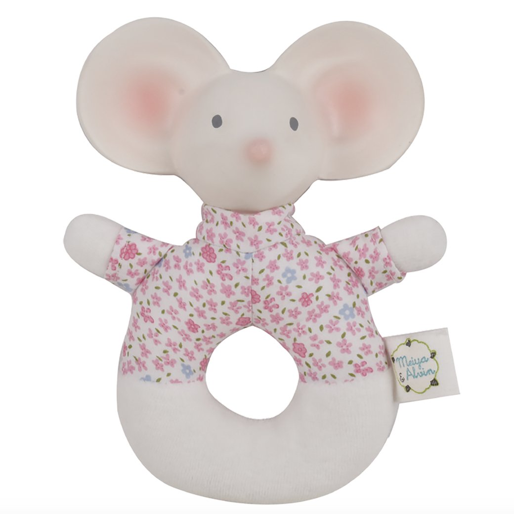Meiya the Mouse Soft Baby Rattle - Tikiri Toys