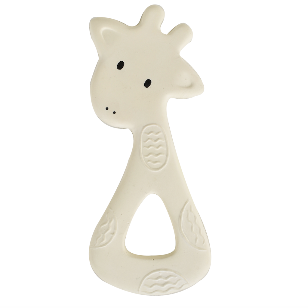 Giraffe - Natural Rubber Baby Teether - Tikiri Toys